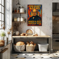 John Quincy Adams 6th President of the United States Glitch Hop Art Poster