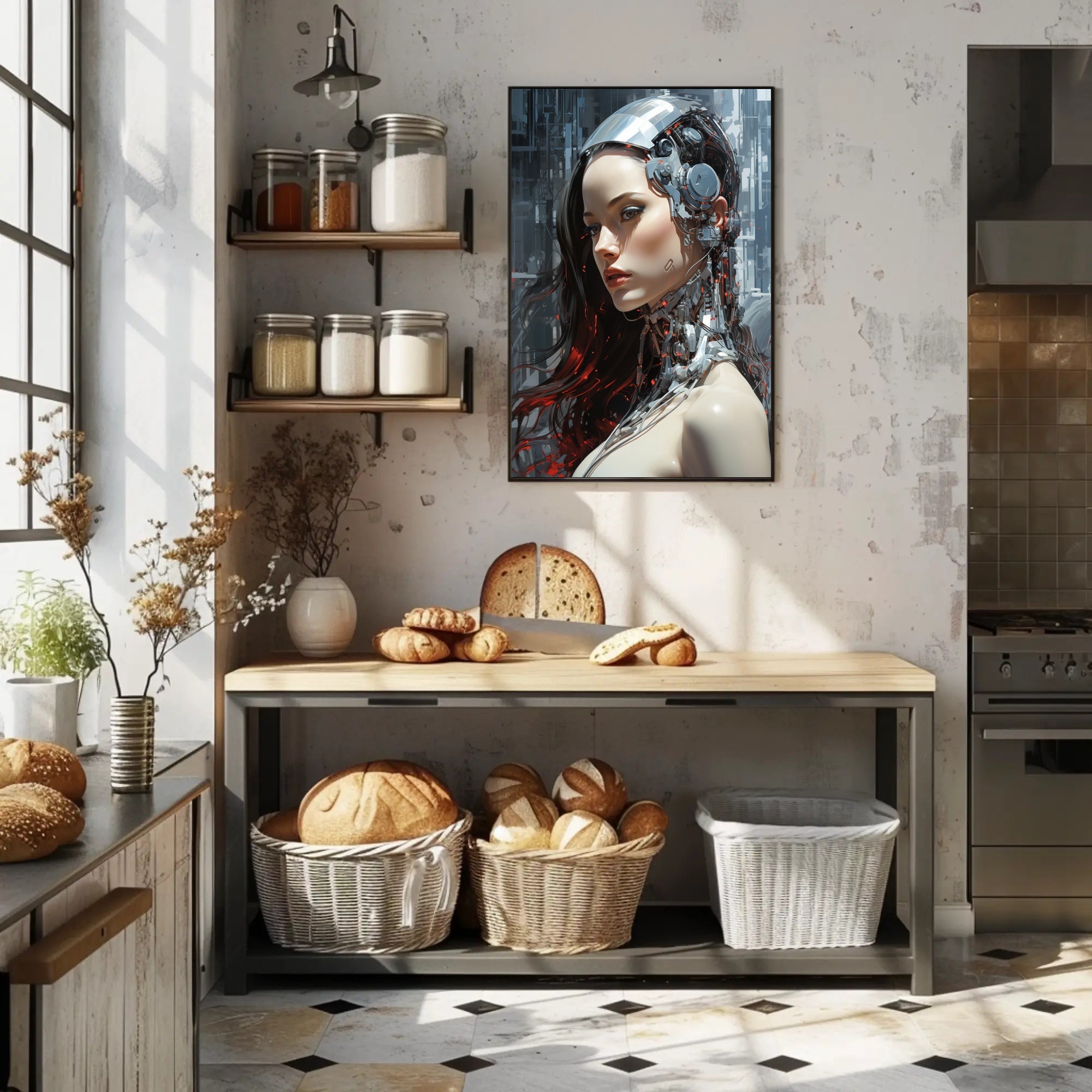 Cybernetic Elegance Poster PosterGoat