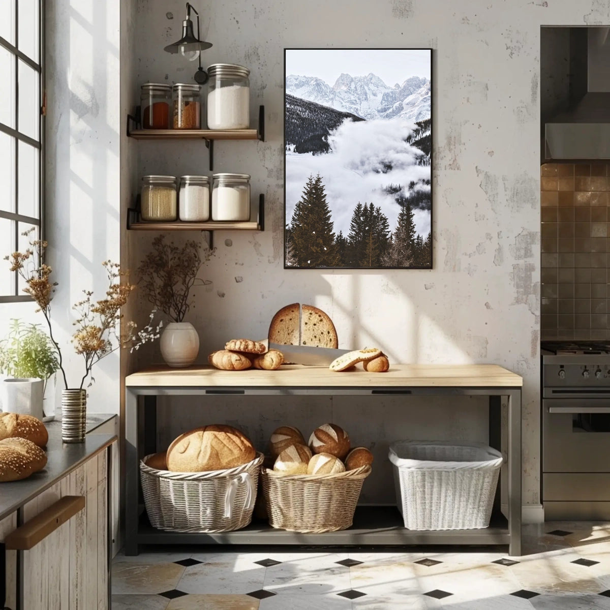 Breathtaking Mountain Landscape Photorealism National Park Poster