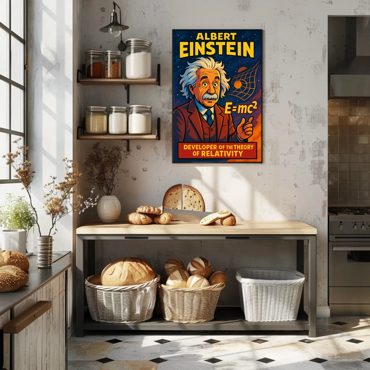 Albert Einstein Vintage Relativity Theory Scientific Collectors Inspiration Timeless Iconic Poster