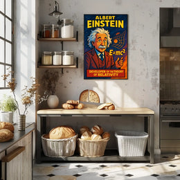 Albert Einstein Vintage Relativity Theory Scientific Collectors Inspiration Timeless Iconic Poster