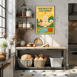 Whimsical Washington D.C Poster
