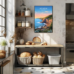Scenic Coastal Sunrise Acadia National Park Poster