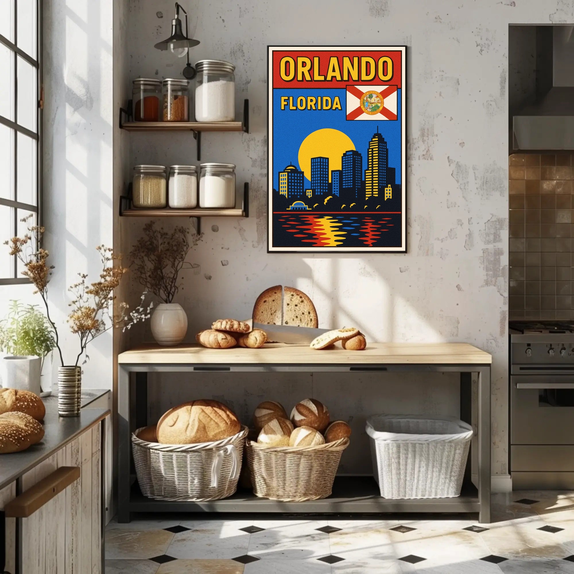 Orlando, Florida Skyline Poster PosterGoat