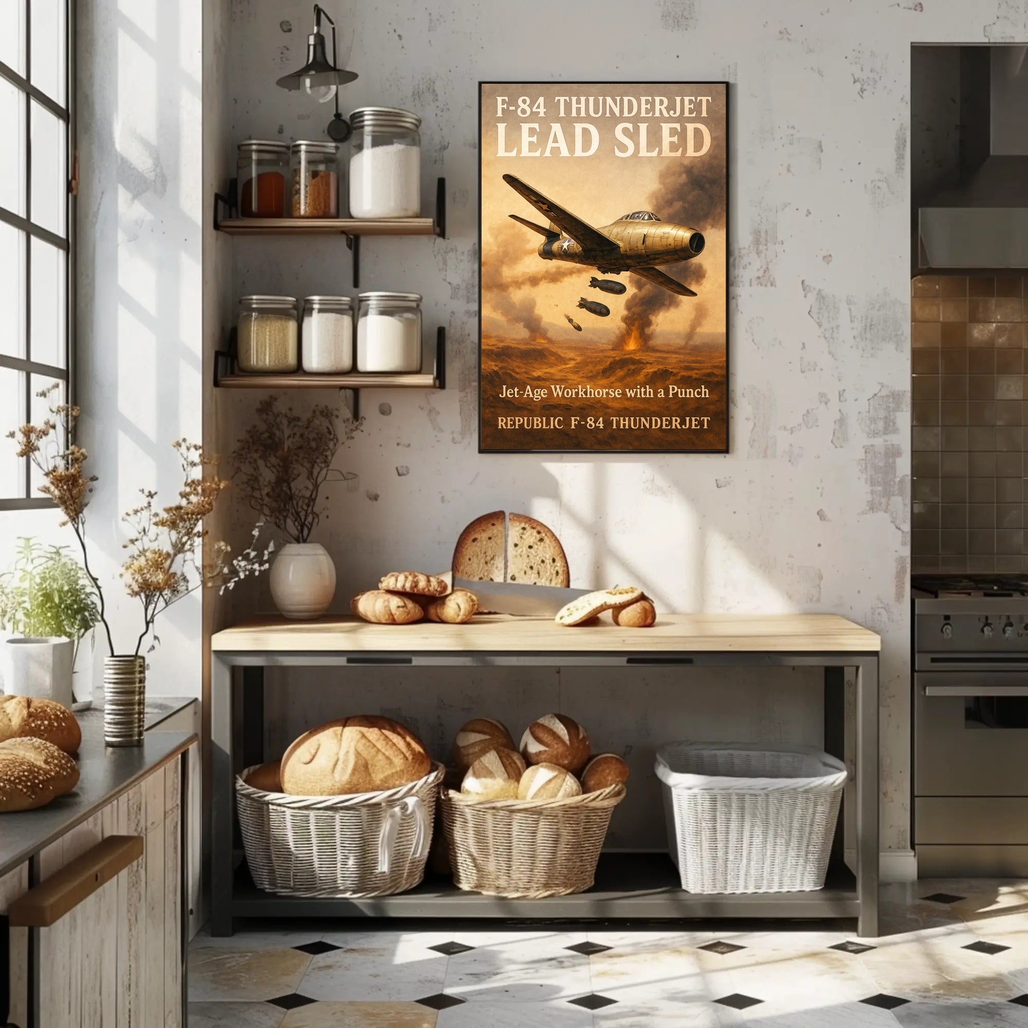 F-84 Thunderjet Lead Sled Poster PosterGoat