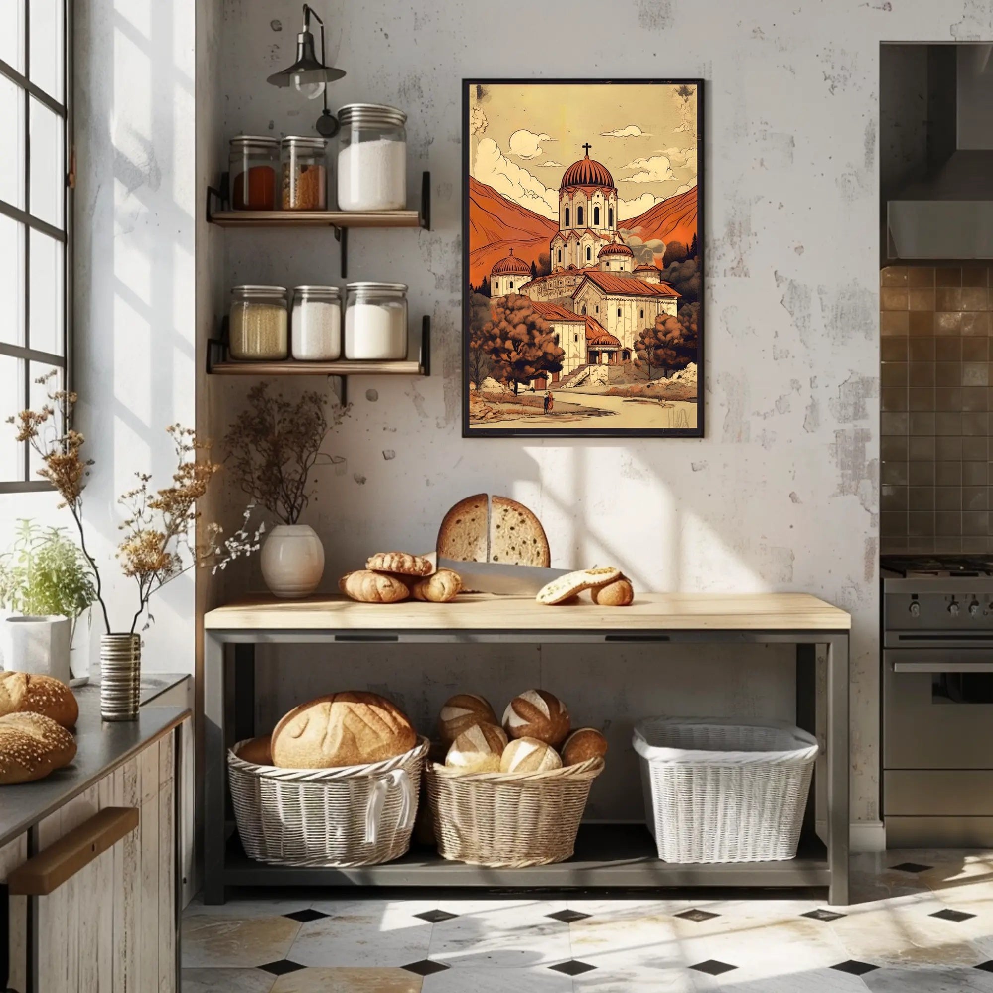 Serene Byzantine Landscape Poster