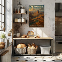 Canyonlands Utah Scenic Vintage Wanderlust Poster