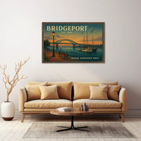 Bridgeport Travel Poster Where Horizons Meet
