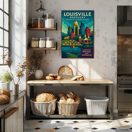 Louisville, Kentucky The Heart of the Bluegrass State Poster