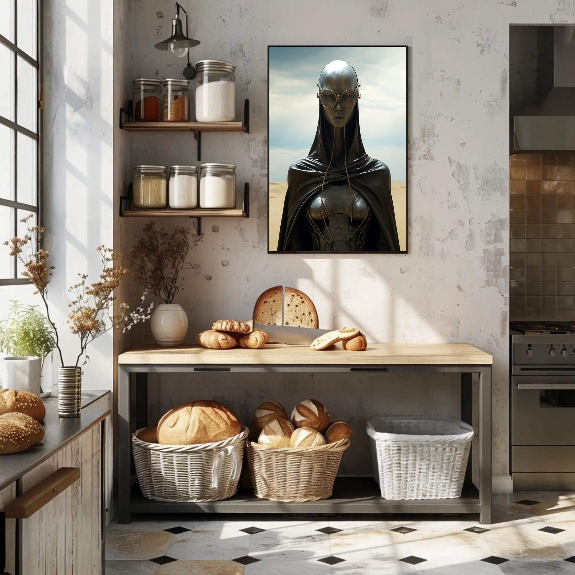 Futuristic Sentinel Poster