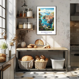 Dubrovnik's Enchanting Cityscape Travel Poster PosterGoat