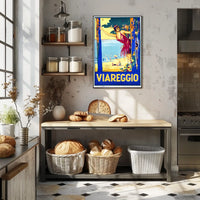 Viareggio Beach Scene Poster