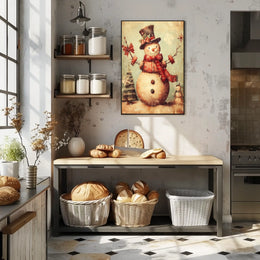 Festive Snowman Delight Poster