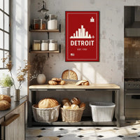 Detroit Skyline Poster PosterGoat