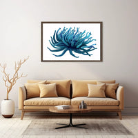 Vibrant Sea Anemone Modern Abstract Art Poster