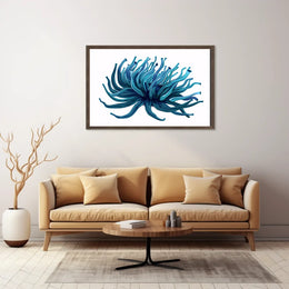 Vibrant Sea Anemone Modern Abstract Art Poster