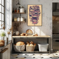 Surreal Abstract Mouths Vintage Art Poster Print PosterGoat