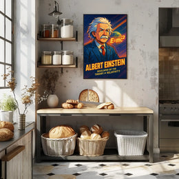 Albert Einstein Relativity Scenic Vintage Poster