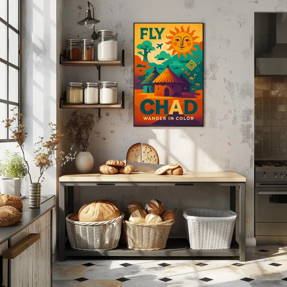 Chad Adventure Retro Travel Poster PosterGoat