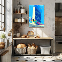 New York Travel Poster Vintage UN Building Wall Art