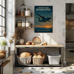 Martin XP6M Seamaster Vintage Aviation Poster Art