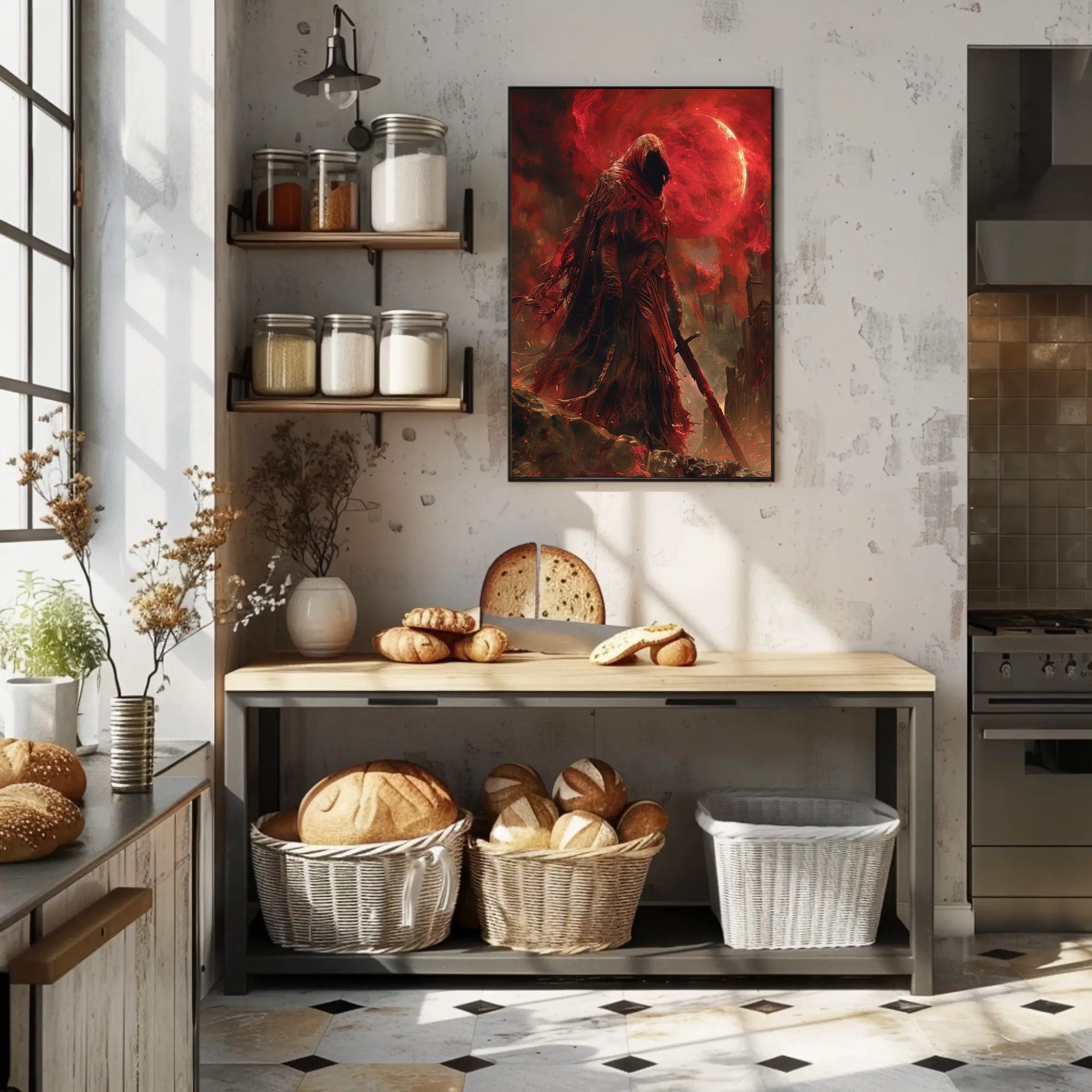 The Crimson Wraith Art Print Poster for Home Decor PosterGoat