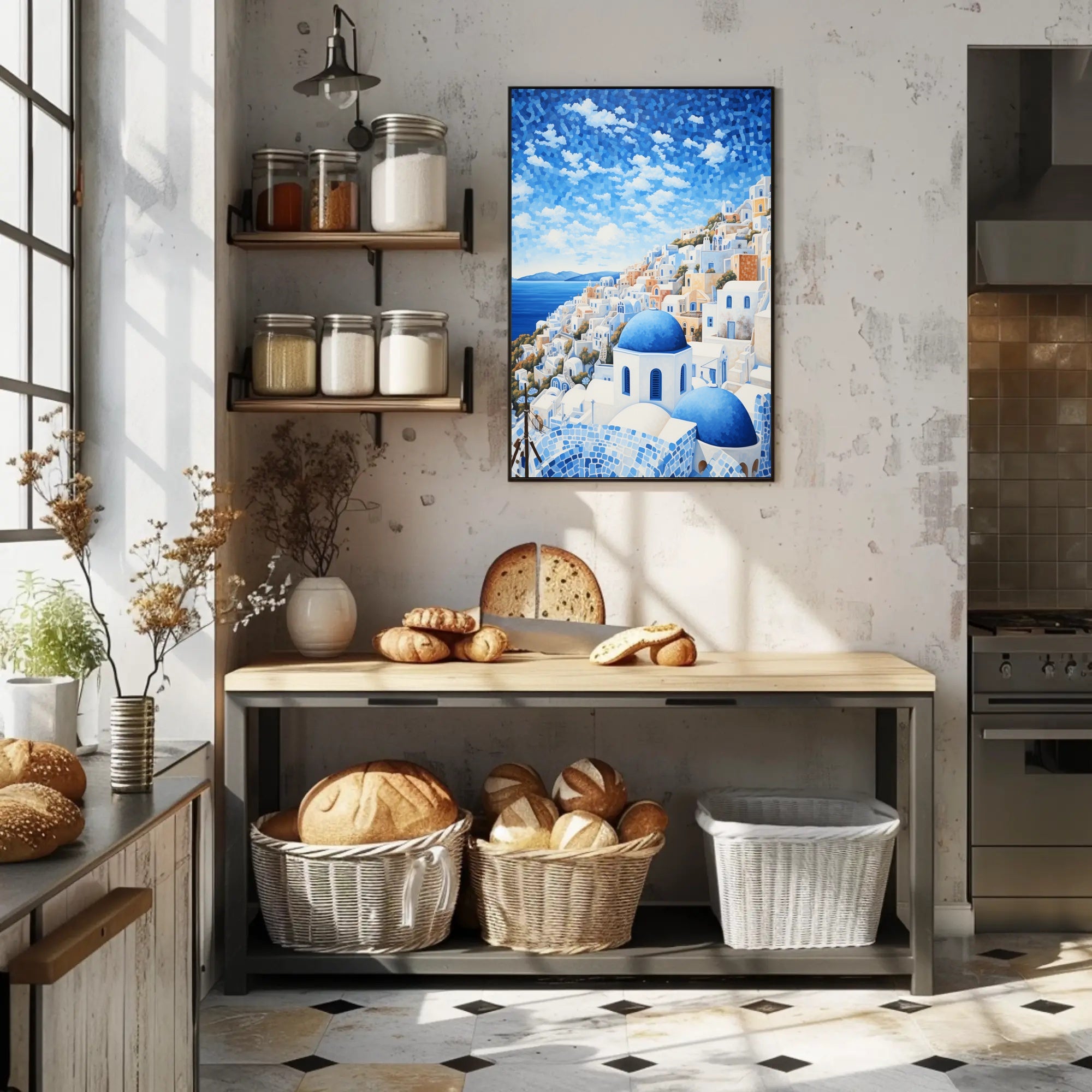 Santorini Serenity Poster