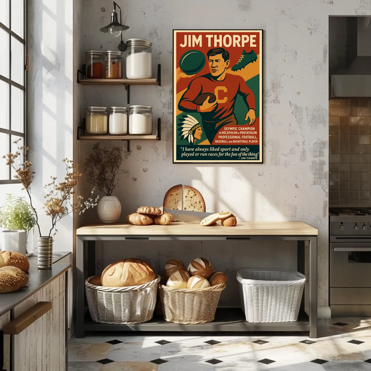 Celebrating Jim Thorpe A Multifaceted Sports Legend Poster