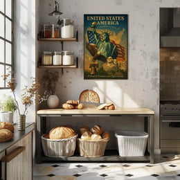 A Land Of Freedom And Opportunity Poster