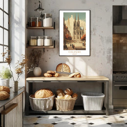 Cologne Cathedral in Autumn Poster PosterGoat