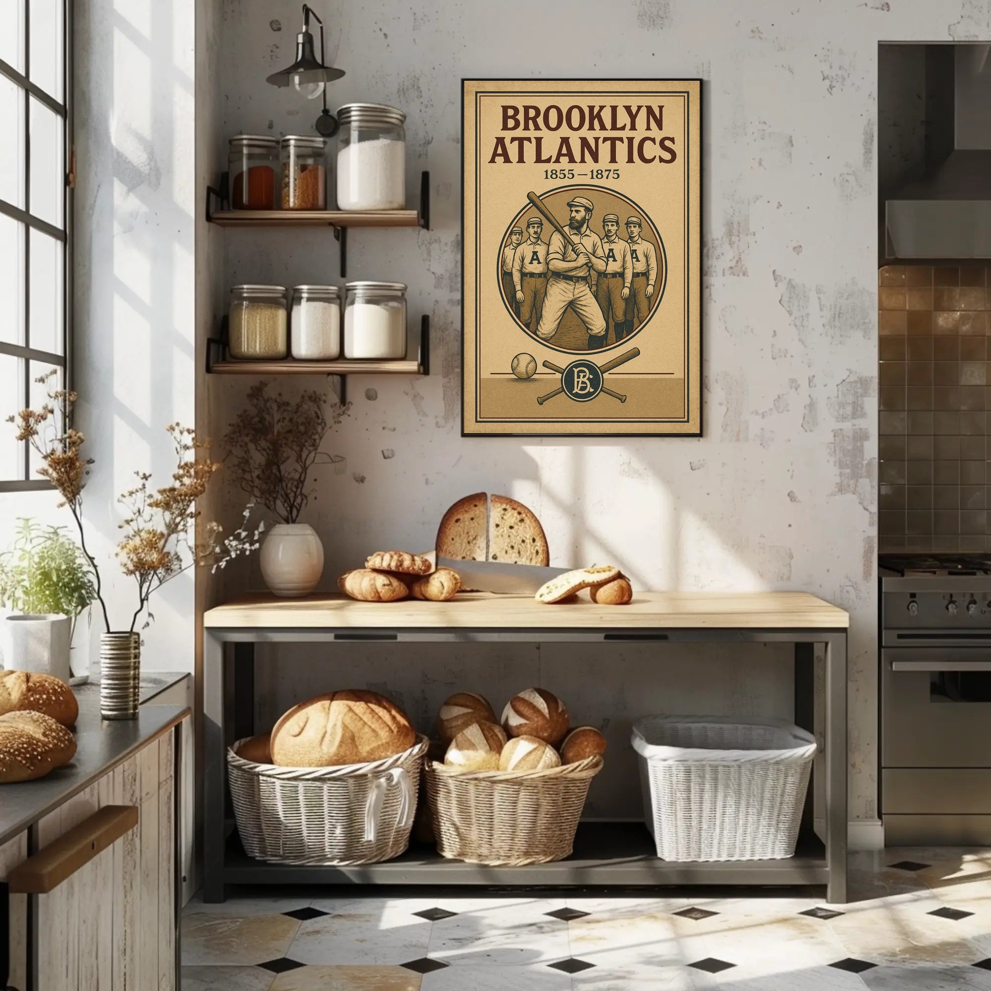Brooklyn Atlantics Vintage Baseball Poster PosterGoat
