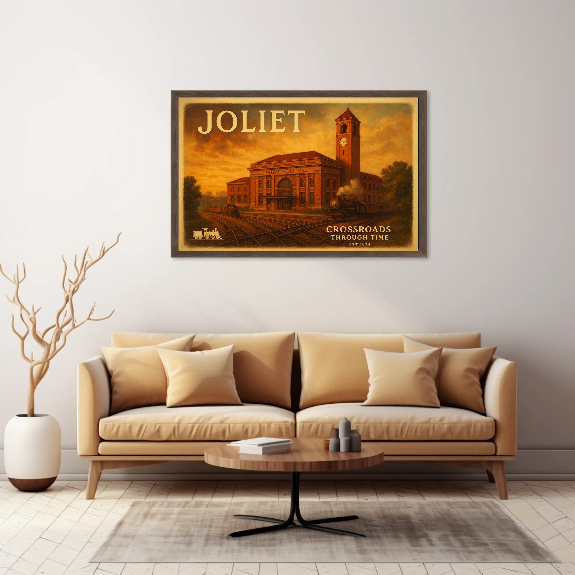 Joliet Travel Poster Crossroads Through Time