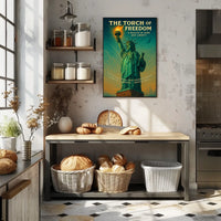 Statue of Liberty Vintage Patriotic Travel Poster