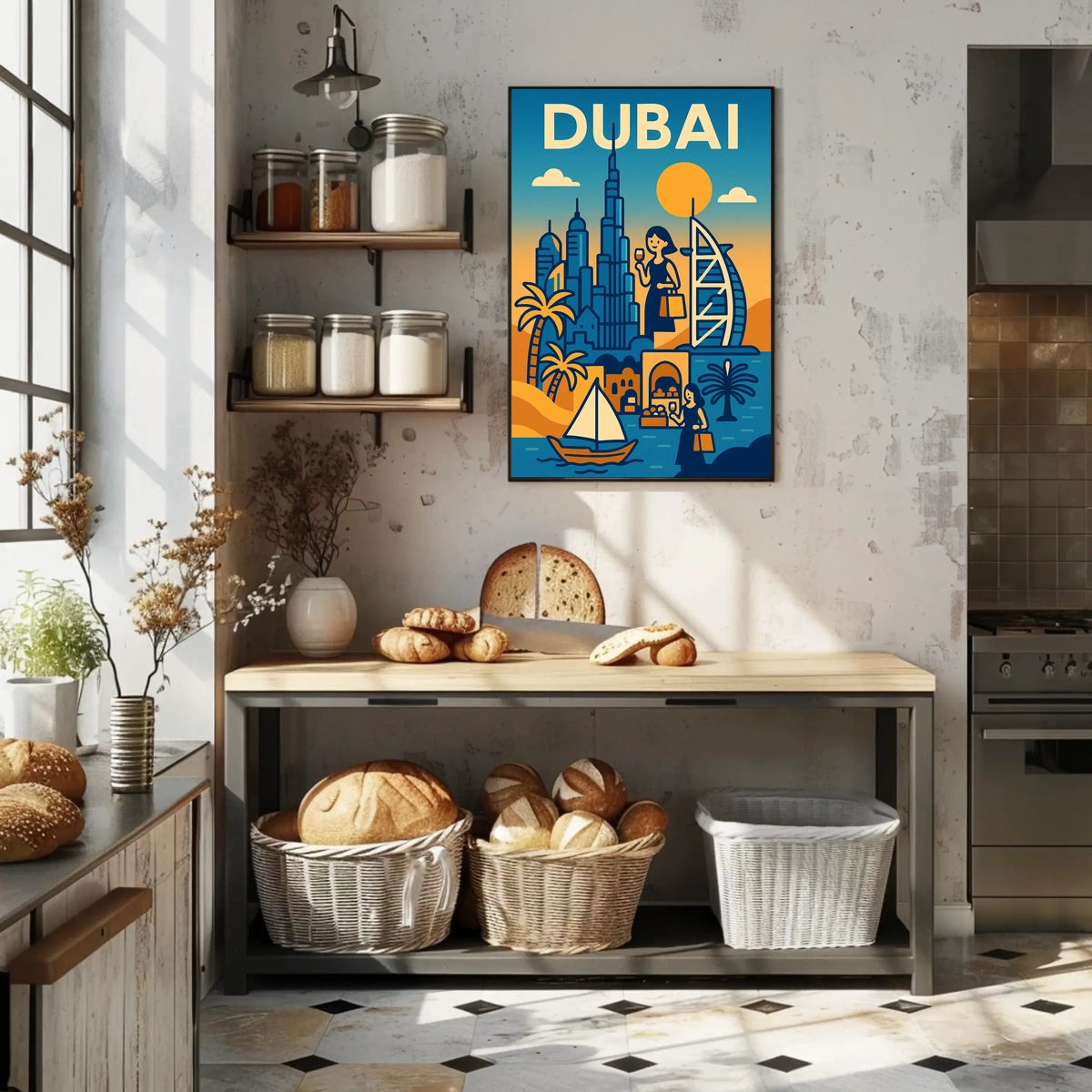 Discover Dubai Description Experience the vibrant blend of tradition Poster