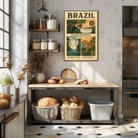 Brazil's Natural Wonders Vintage Travel Poster