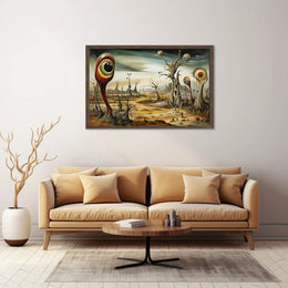 Surreal Eye-Landscape Fantasy: A Bizarre Poster Creation