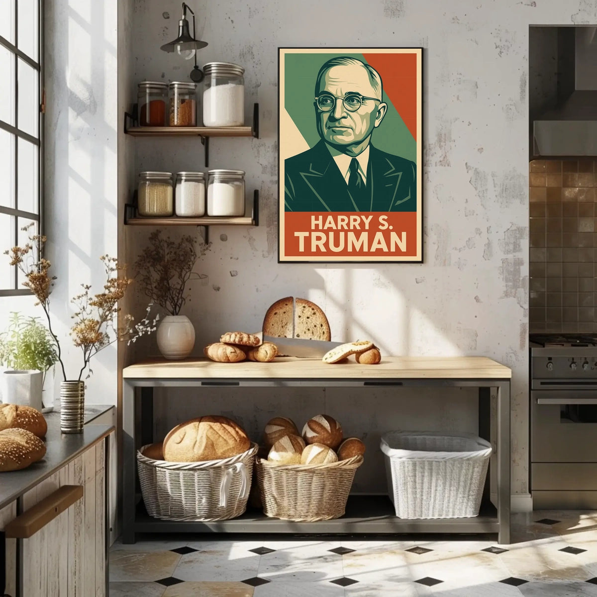 Harry S Truman Realism Photography Patriotic Poster