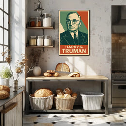 Harry S Truman Realism Photography Patriotic Poster
