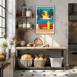 Laguna Beach California Retro Travel Poster