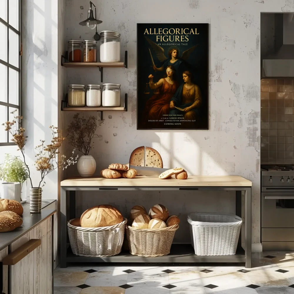Allegorical Figures: A Fusion of Classical and Modern Poster