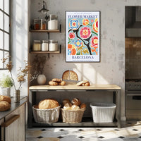 Flower Market in Barcelona Poster