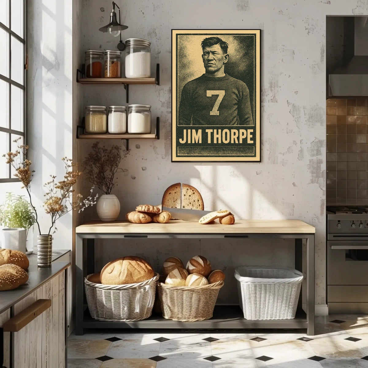 Jim Thorpe Iconic Athlete Poster