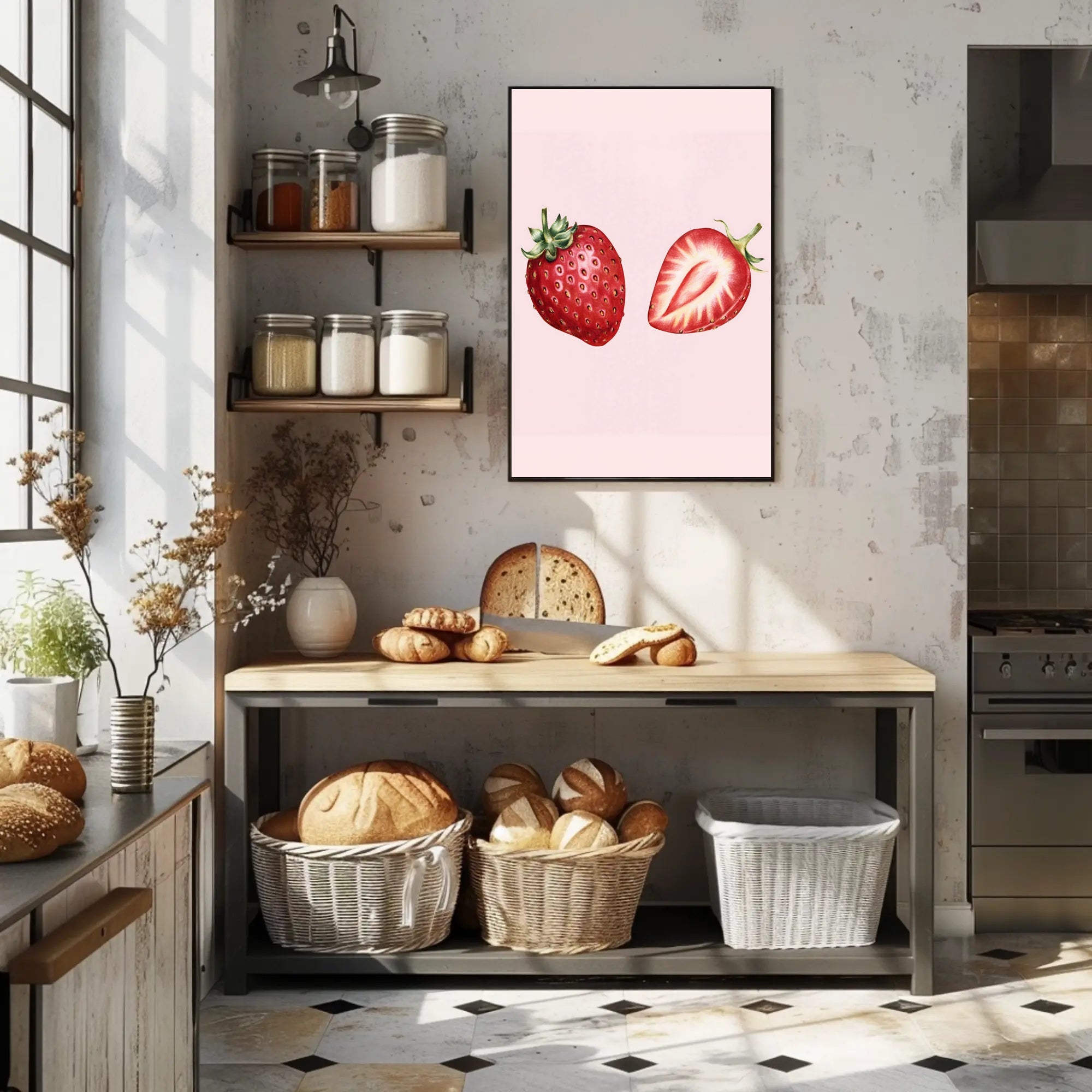 Juicy Strawberries Poster