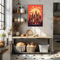 Vibrant Urban Skyline Poster