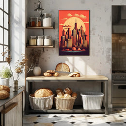 Vibrant Urban Skyline Poster