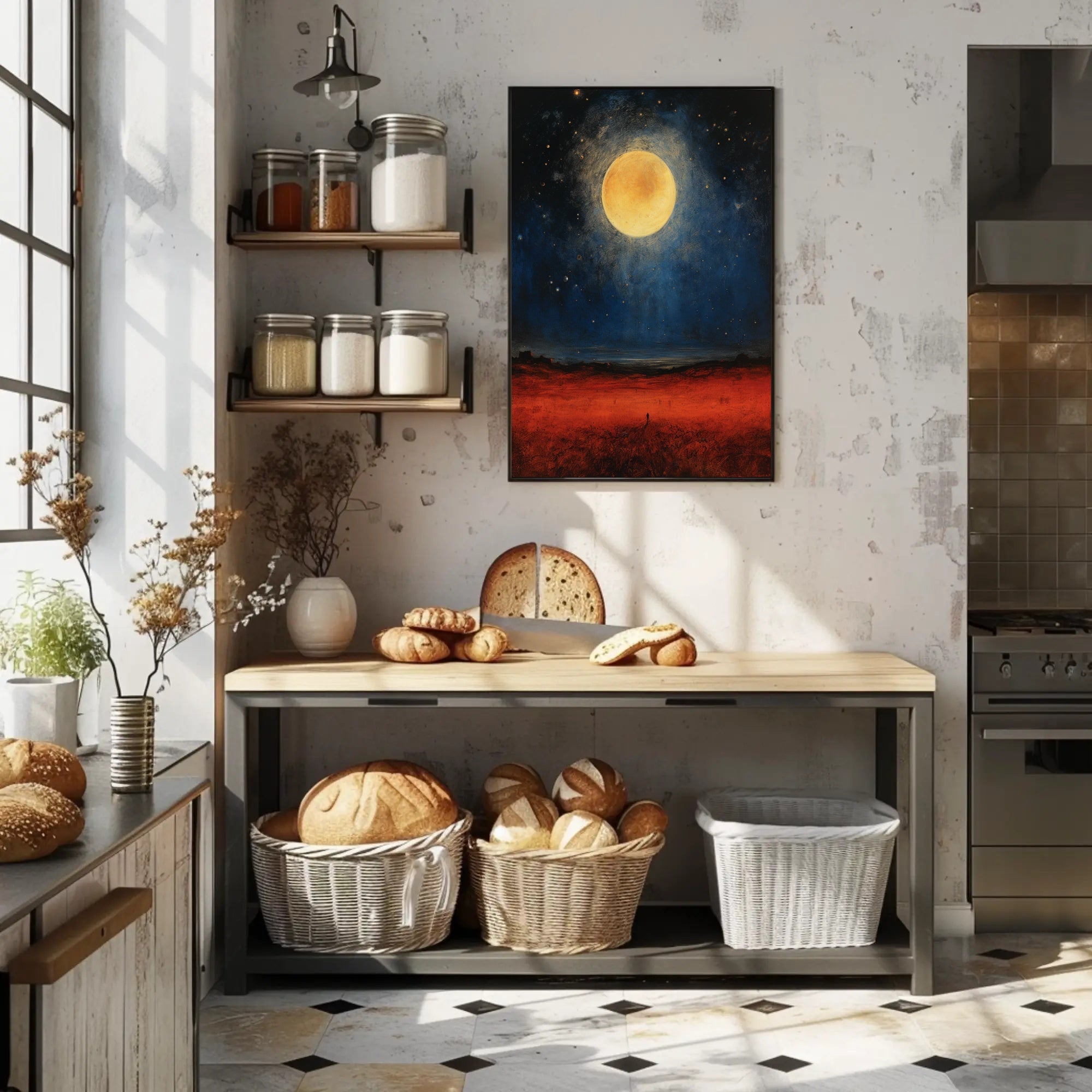 Celestial Nightscape Poster