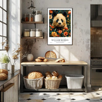 William Morris-Inspired Panda Floral Art - Artistic Poster