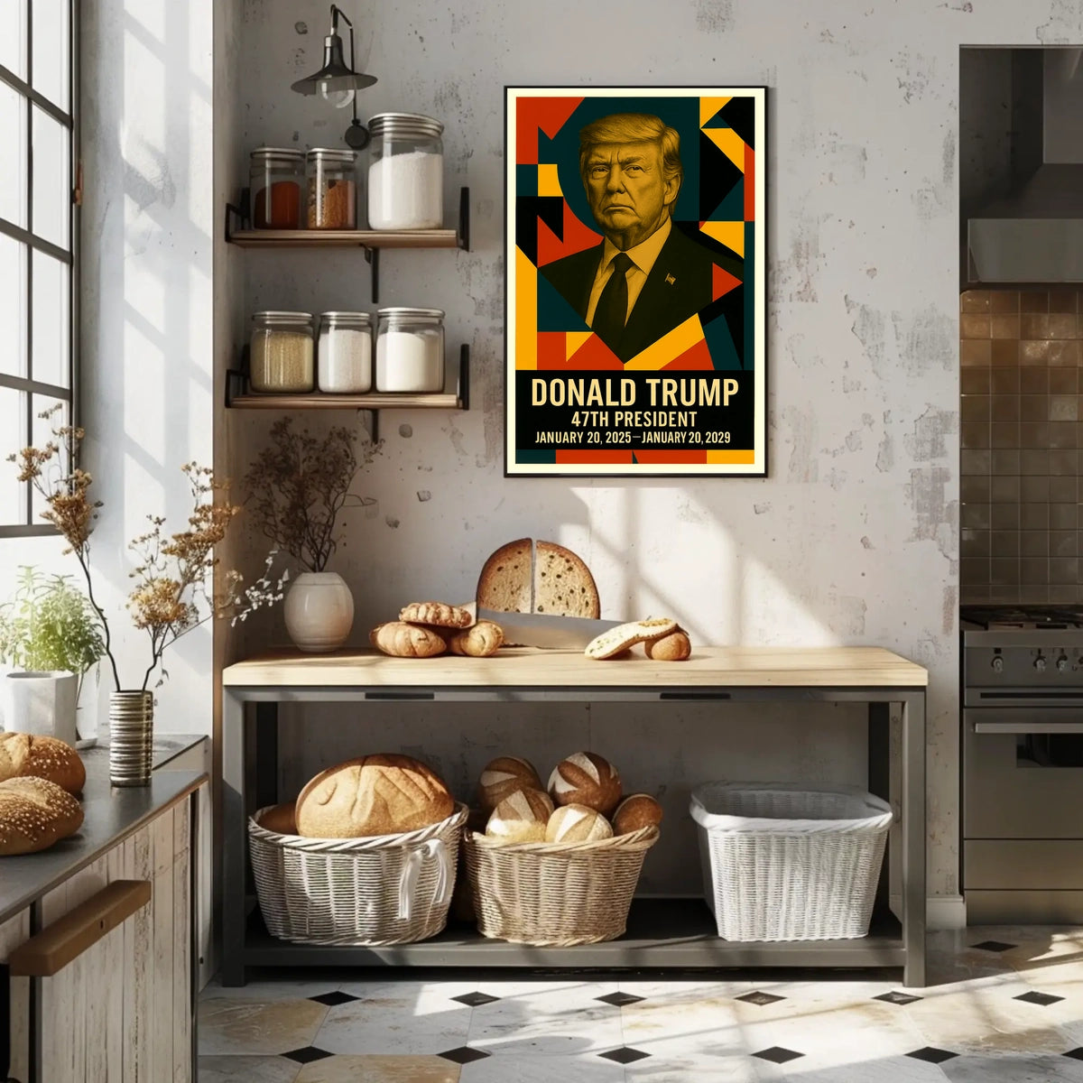 Donald Trump 45th President of the United States Abstract Pop Poster