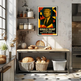 Donald Trump 45th President of the United States Abstract Pop Poster