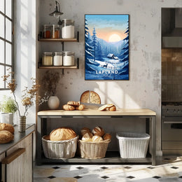 Serene Winter Scene in Lapland Travel Poster